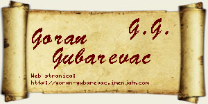 Goran Gubarevac vizit kartica